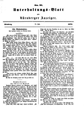 Nürnberger Anzeiger. Unterhaltungs-Blatt (Nürnberger Anzeiger) Samstag 23. Juli 1870