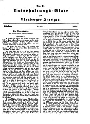 Nürnberger Anzeiger. Unterhaltungs-Blatt (Nürnberger Anzeiger) Samstag 30. Juli 1870