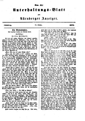 Nürnberger Anzeiger. Unterhaltungs-Blatt (Nürnberger Anzeiger) Sonntag 30. Oktober 1870