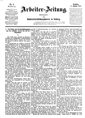 Allgemeine deutsche Arbeiter-Zeitung Sonntag 11. Januar 1863