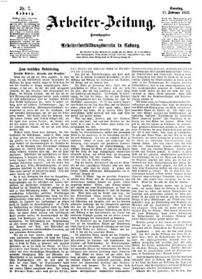 Allgemeine deutsche Arbeiter-Zeitung Sonntag 15. Februar 1863