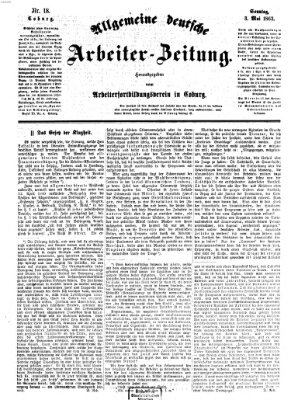 Allgemeine deutsche Arbeiter-Zeitung Sonntag 3. Mai 1863