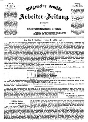 Allgemeine deutsche Arbeiter-Zeitung Sonntag 24. Mai 1863