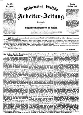 Allgemeine deutsche Arbeiter-Zeitung Sonntag 28. Juni 1863