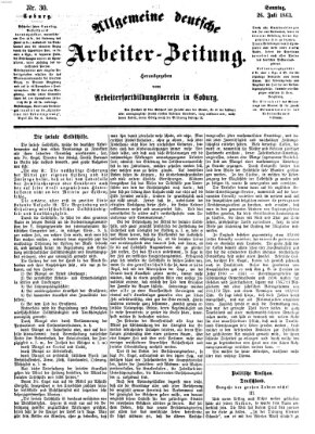 Allgemeine deutsche Arbeiter-Zeitung Sonntag 26. Juli 1863