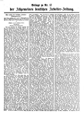 Allgemeine deutsche Arbeiter-Zeitung Sonntag 26. April 1863