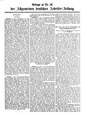 Allgemeine deutsche Arbeiter-Zeitung Sonntag 28. Juni 1863