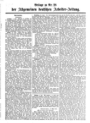 Allgemeine deutsche Arbeiter-Zeitung Sonntag 12. Juli 1863