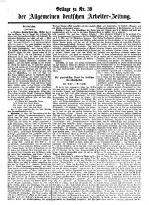 Allgemeine deutsche Arbeiter-Zeitung Sonntag 27. September 1863