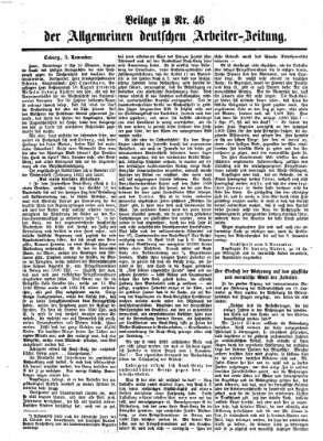 Allgemeine deutsche Arbeiter-Zeitung Sonntag 15. November 1863