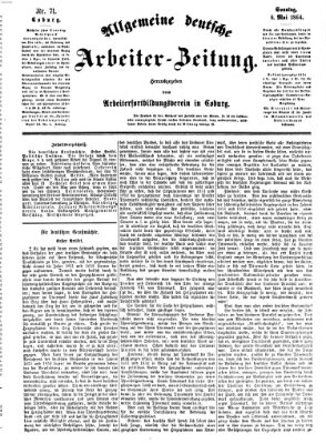 Allgemeine deutsche Arbeiter-Zeitung Sonntag 8. Mai 1864