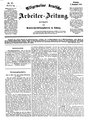 Allgemeine deutsche Arbeiter-Zeitung Sonntag 6. November 1864