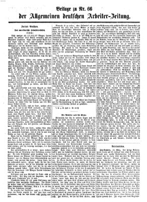 Allgemeine deutsche Arbeiter-Zeitung Sonntag 3. April 1864