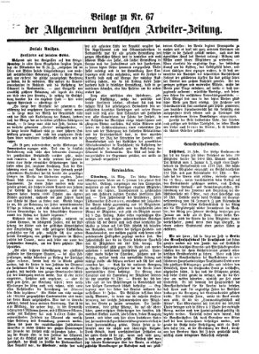 Allgemeine deutsche Arbeiter-Zeitung Sonntag 10. April 1864