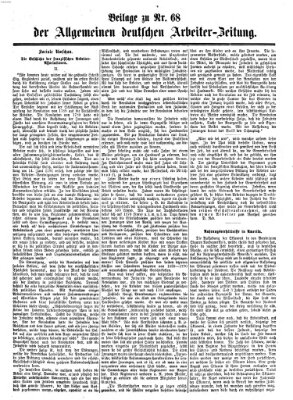 Allgemeine deutsche Arbeiter-Zeitung Sonntag 17. April 1864