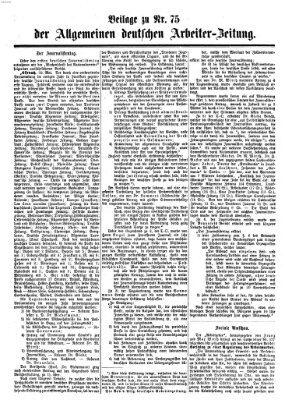 Allgemeine deutsche Arbeiter-Zeitung Sonntag 5. Juni 1864