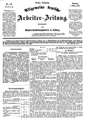 Allgemeine deutsche Arbeiter-Zeitung Sonntag 5. März 1865