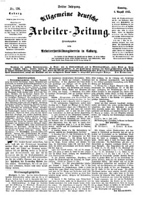 Allgemeine deutsche Arbeiter-Zeitung Sonntag 6. August 1865