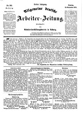 Allgemeine deutsche Arbeiter-Zeitung Sonntag 24. September 1865