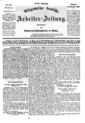 Allgemeine deutsche Arbeiter-Zeitung Sonntag 12. November 1865