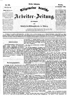 Allgemeine deutsche Arbeiter-Zeitung Sonntag 10. Dezember 1865