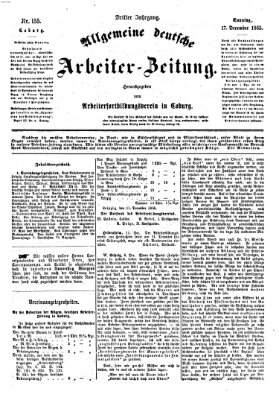 Allgemeine deutsche Arbeiter-Zeitung Sonntag 17. Dezember 1865