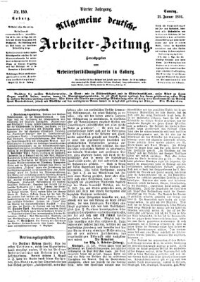 Allgemeine deutsche Arbeiter-Zeitung Sonntag 21. Januar 1866