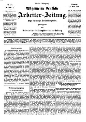 Allgemeine deutsche Arbeiter-Zeitung Sonntag 20. Mai 1866