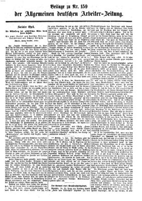 Allgemeine deutsche Arbeiter-Zeitung Sonntag 14. Januar 1866