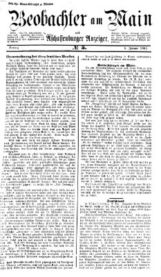 Beobachter am Main und Aschaffenburger Anzeiger Samstag 5. Januar 1867