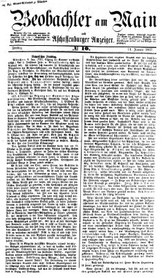 Beobachter am Main und Aschaffenburger Anzeiger Freitag 11. Januar 1867