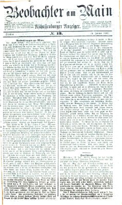 Beobachter am Main und Aschaffenburger Anzeiger Dienstag 15. Januar 1867