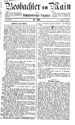 Beobachter am Main und Aschaffenburger Anzeiger Donnerstag 17. Januar 1867