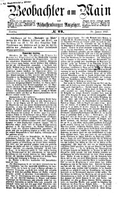 Beobachter am Main und Aschaffenburger Anzeiger Samstag 26. Januar 1867