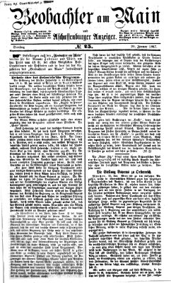 Beobachter am Main und Aschaffenburger Anzeiger Dienstag 29. Januar 1867