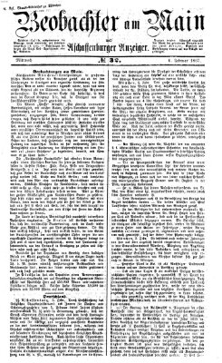 Beobachter am Main und Aschaffenburger Anzeiger Mittwoch 6. Februar 1867