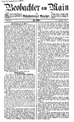 Beobachter am Main und Aschaffenburger Anzeiger Mittwoch 13. Februar 1867