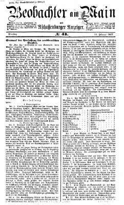 Beobachter am Main und Aschaffenburger Anzeiger Dienstag 19. Februar 1867