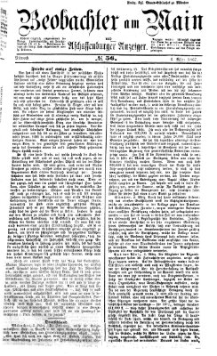 Beobachter am Main und Aschaffenburger Anzeiger Mittwoch 6. März 1867