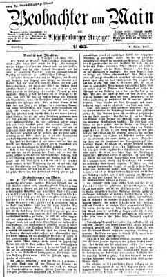 Beobachter am Main und Aschaffenburger Anzeiger Samstag 16. März 1867