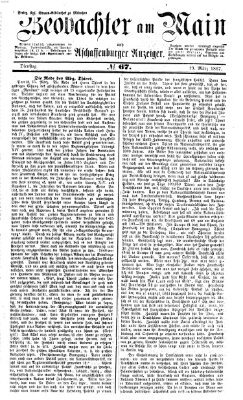 Beobachter am Main und Aschaffenburger Anzeiger Dienstag 19. März 1867