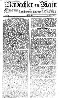 Beobachter am Main und Aschaffenburger Anzeiger Samstag 23. März 1867