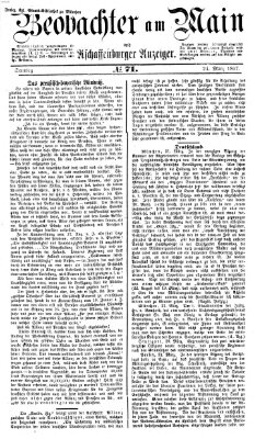 Beobachter am Main und Aschaffenburger Anzeiger Sonntag 24. März 1867