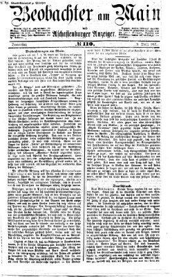 Beobachter am Main und Aschaffenburger Anzeiger Donnerstag 9. Mai 1867