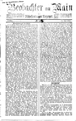 Beobachter am Main und Aschaffenburger Anzeiger Samstag 11. Mai 1867