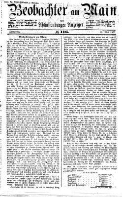 Beobachter am Main und Aschaffenburger Anzeiger Donnerstag 16. Mai 1867