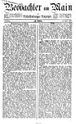 Beobachter am Main und Aschaffenburger Anzeiger Samstag 18. Mai 1867