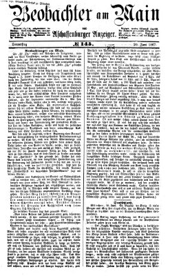 Beobachter am Main und Aschaffenburger Anzeiger Donnerstag 20. Juni 1867