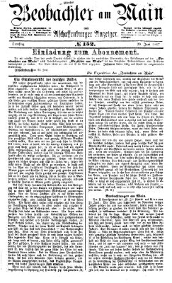 Beobachter am Main und Aschaffenburger Anzeiger Samstag 29. Juni 1867