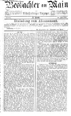 Beobachter am Main und Aschaffenburger Anzeiger Sonntag 30. Juni 1867